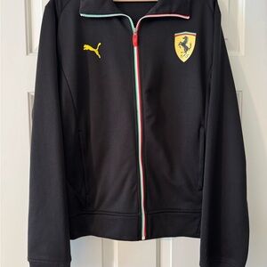 Puma Black Track Jacket with Ferrari Logo